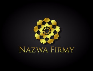 Projekt graficzny logo dla firmy online złoty kwiat